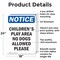 Signmission Children'S Play Area No Dogs Allowed, 18 in W x Rectangle, Aluminum OS-2PACK-NS-A-1824-V-10588 - alternate 6